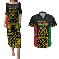 Vanuatu Indipendens Dei Couples Matching Puletasi and Hawaiian Shirt Tribal Sand Drawing LT7 Colorful - Polynesian Pride