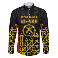 Vanuatu Indipendens Dei Family Matching Off The Shoulder Long Sleeve Dress and Hawaiian Shirt Tribal Sand Drawing
