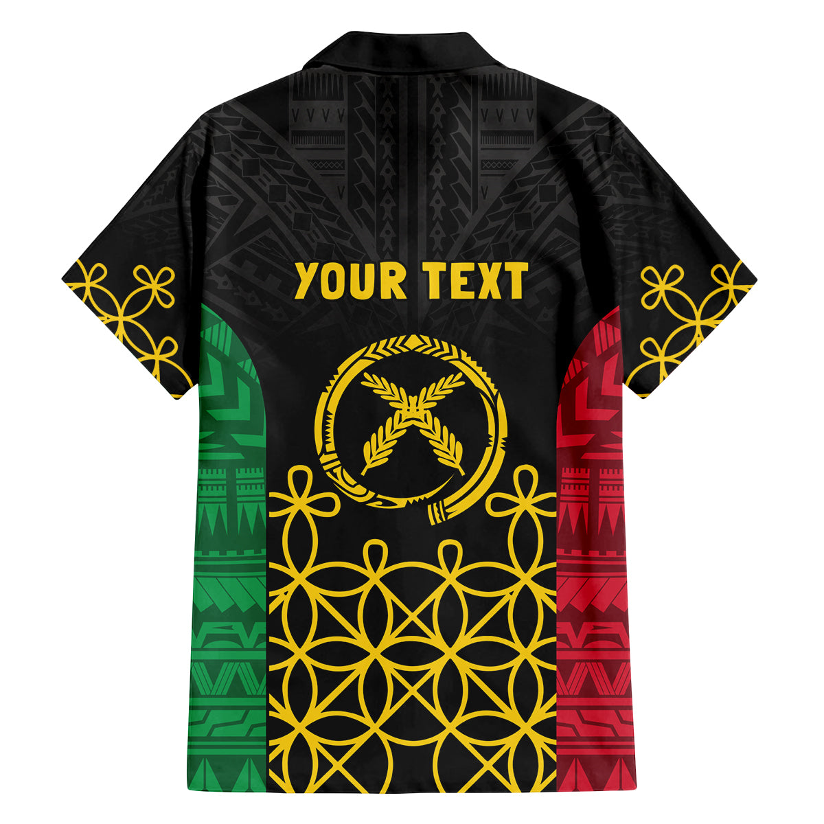Vanuatu Indipendens Dei Family Matching Off Shoulder Short Dress and Hawaiian Shirt Tribal Sand Drawing LT7 - Polynesian Pride