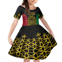 Vanuatu Indipendens Dei Kid Short Sleeve Dress Tribal Sand Drawing