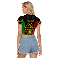 Vanuatu Indipendens Dei Raglan Cropped T Shirt Tribal Sand Drawing