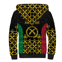 Vanuatu Indipendens Dei Sherpa Hoodie Tribal Sand Drawing