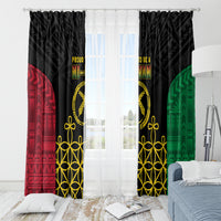 Vanuatu Indipendens Dei Window Curtain Tribal Sand Drawing LT7 - Polynesian Pride