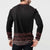 Maori Taniko Patterns Button Sweatshirt Brown Niho Taniwha Mix Paatiki Motifs