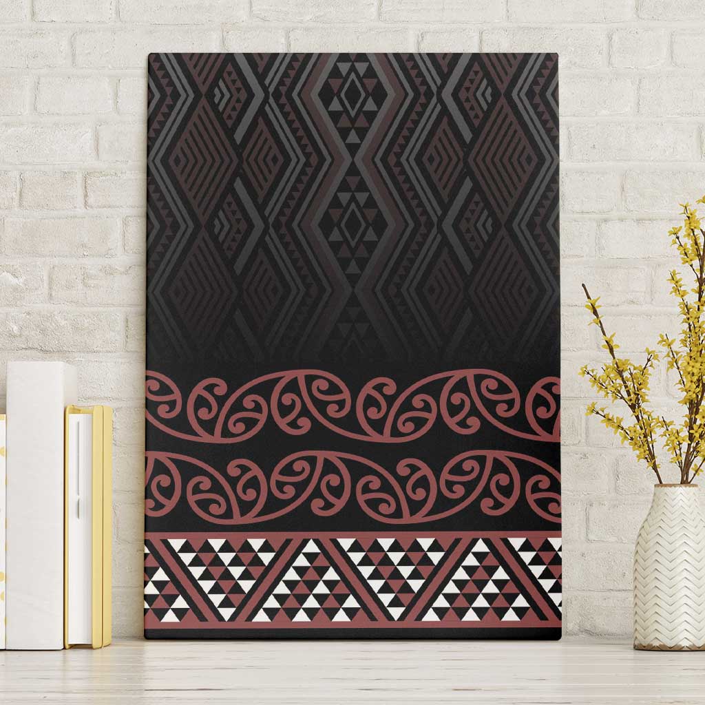 Maori Taniko Patterns Canvas Wall Art Brown Niho Taniwha Mix Paatiki Motifs LT7 Without Frame Brown - Polynesian Pride