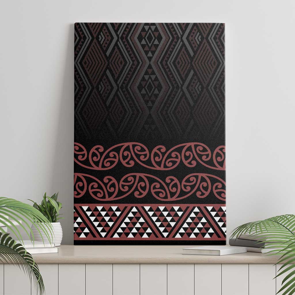 Maori Taniko Patterns Canvas Wall Art Brown Niho Taniwha Mix Paatiki Motifs LT7 - Polynesian Pride