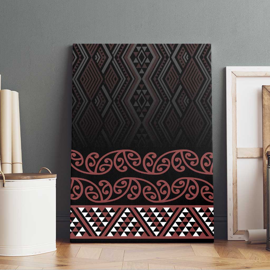 Maori Taniko Patterns Canvas Wall Art Brown Niho Taniwha Mix Paatiki Motifs LT7 - Polynesian Pride