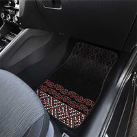 Maori Taniko Patterns Car Mats Brown Niho Taniwha Mix Paatiki Motifs LT7 - Polynesian Pride