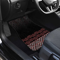 Maori Taniko Patterns Car Mats Brown Niho Taniwha Mix Paatiki Motifs LT7 - Polynesian Pride