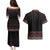 Maori Taniko Patterns Couples Matching Puletasi and Hawaiian Shirt Brown Niho Taniwha Mix Paatiki Motifs