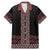 Maori Taniko Patterns Family Matching Mermaid Dress and Hawaiian Shirt Brown Niho Taniwha Mix Paatiki Motifs