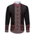 Maori Taniko Patterns Family Matching Mermaid Dress and Hawaiian Shirt Brown Niho Taniwha Mix Paatiki Motifs