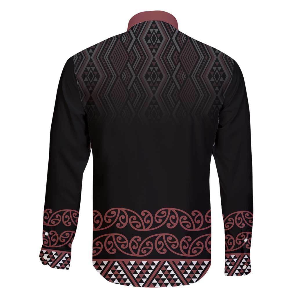 Maori Taniko Patterns Family Matching Mermaid Dress and Hawaiian Shirt Brown Niho Taniwha Mix Paatiki Motifs
