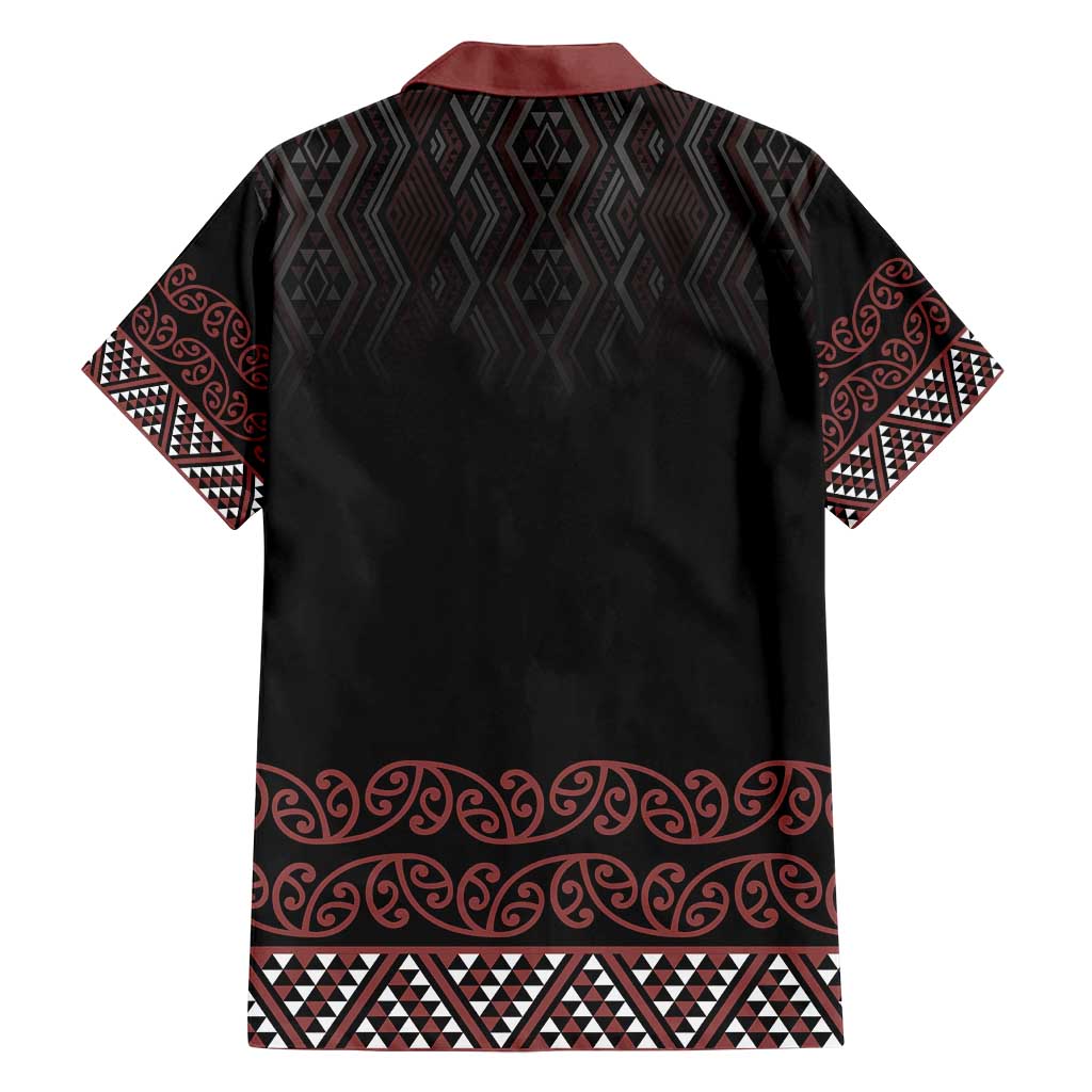 Maori Taniko Patterns Family Matching Off Shoulder Maxi Dress and Hawaiian Shirt Brown Niho Taniwha Mix Paatiki Motifs LT7 - Polynesian Pride