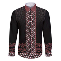 Maori Taniko Patterns Family Matching Short Sleeve Bodycon Dress and Hawaiian Shirt Brown Niho Taniwha Mix Paatiki Motifs