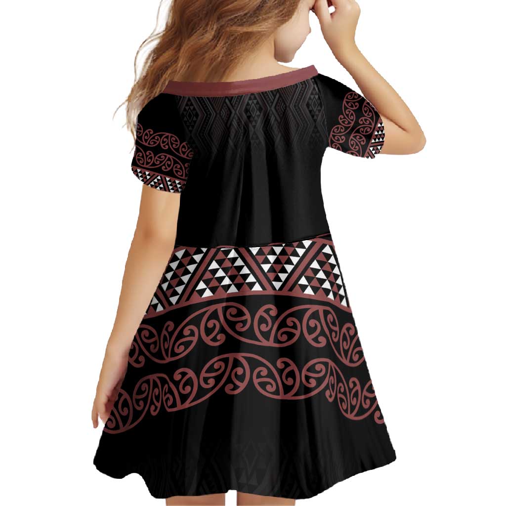Maori Taniko Patterns Family Matching Tank Maxi Dress and Hawaiian Shirt Brown Niho Taniwha Mix Paatiki Motifs