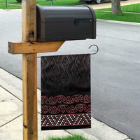 Maori Taniko Patterns Garden Flag Brown Niho Taniwha Mix Paatiki Motifs