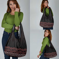 Maori Taniko Patterns Grocery Bag Brown Niho Taniwha Mix Paatiki Motifs LT7 - Polynesian Pride