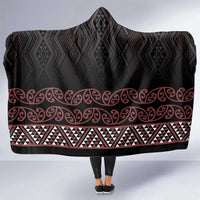 Maori Taniko Patterns Hooded Blanket Brown Niho Taniwha Mix Paatiki Motifs LT7 One Size Brown - Polynesian Pride