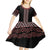 Maori Taniko Patterns Kid Short Sleeve Dress Brown Niho Taniwha Mix Paatiki Motifs