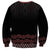 Maori Taniko Patterns Sweatshirt Brown Niho Taniwha Mix Paatiki Motifs