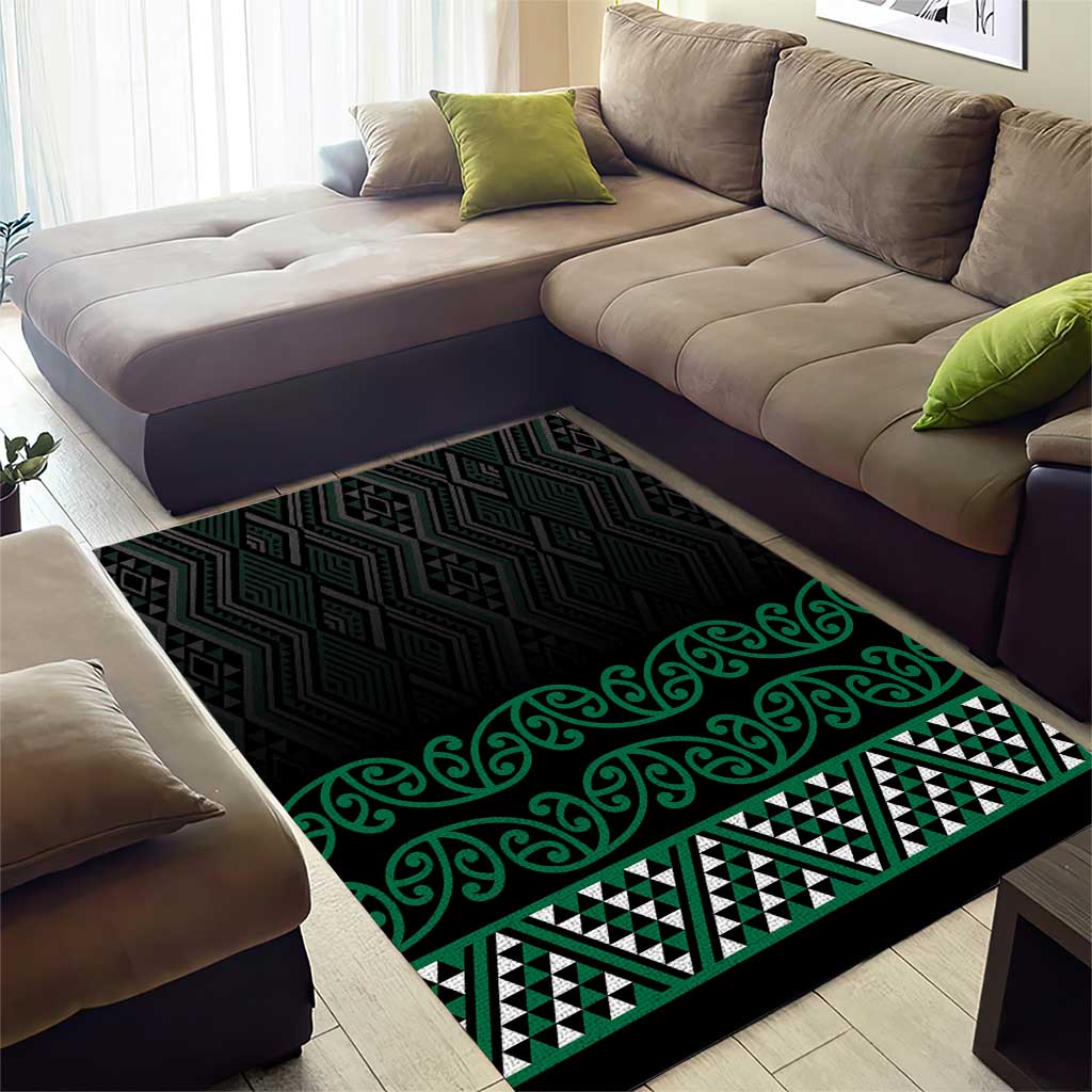 Maori Taniko Patterns Area Rug Pounamu Niho Taniwha Mix Paatiki Motifs