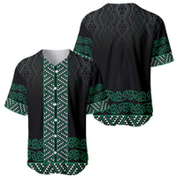 Maori Taniko Patterns Baseball Jersey Pounamu Niho Taniwha Mix Paatiki Motifs