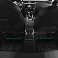 Maori Taniko Patterns Car Mats Pounamu Niho Taniwha Mix Paatiki Motifs LT7 Set 2pcs - Back Green - Polynesian Pride