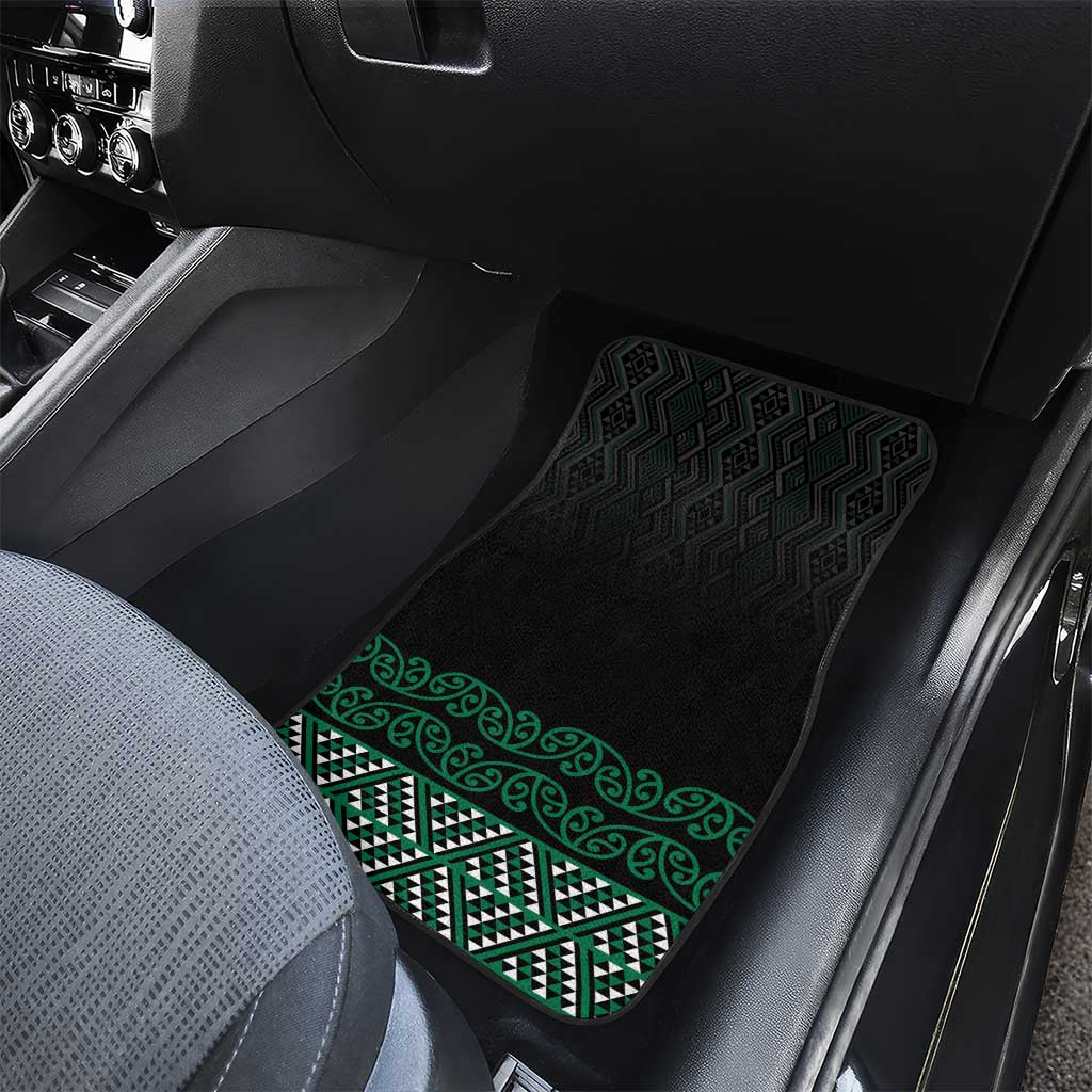 Maori Taniko Patterns Car Mats Pounamu Niho Taniwha Mix Paatiki Motifs LT7 - Polynesian Pride