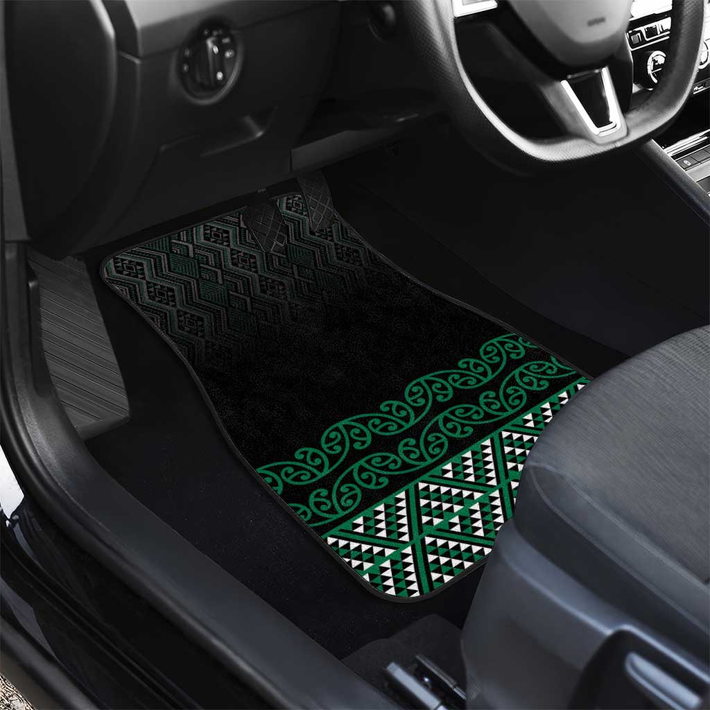 Maori Taniko Patterns Car Mats Pounamu Niho Taniwha Mix Paatiki Motifs LT7 - Polynesian Pride