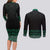 Maori Taniko Patterns Couples Matching Long Sleeve Bodycon Dress and Long Sleeve Button Shirt Pounamu Niho Taniwha Mix Paatiki Motifs