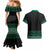 Maori Taniko Patterns Couples Matching Mermaid Dress and Hawaiian Shirt Pounamu Niho Taniwha Mix Paatiki Motifs