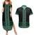 Maori Taniko Patterns Couples Matching Summer Maxi Dress and Hawaiian Shirt Pounamu Niho Taniwha Mix Paatiki Motifs