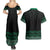 Maori Taniko Patterns Couples Matching Summer Maxi Dress and Hawaiian Shirt Pounamu Niho Taniwha Mix Paatiki Motifs