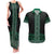Maori Taniko Patterns Couples Matching Tank Maxi Dress and Hawaiian Shirt Pounamu Niho Taniwha Mix Paatiki Motifs