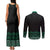 Maori Taniko Patterns Couples Matching Tank Maxi Dress and Long Sleeve Button Shirt Pounamu Niho Taniwha Mix Paatiki Motifs