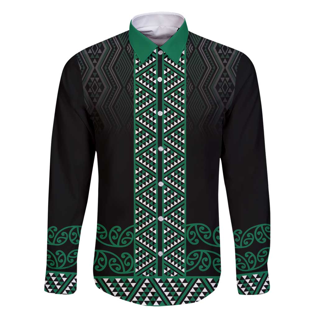 Maori Taniko Patterns Family Matching Mermaid Dress and Hawaiian Shirt Pounamu Niho Taniwha Mix Paatiki Motifs