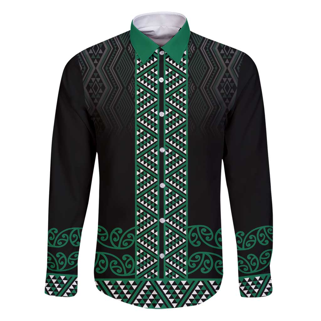 Maori Taniko Patterns Family Matching Puletasi and Hawaiian Shirt Pounamu Niho Taniwha Mix Paatiki Motifs