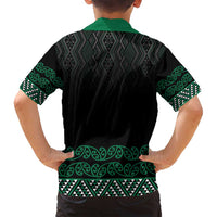 Maori Taniko Patterns Family Matching Summer Maxi Dress and Hawaiian Shirt Pounamu Niho Taniwha Mix Paatiki Motifs