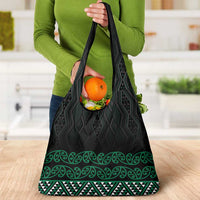 Maori Taniko Patterns Grocery Bag Pounamu Niho Taniwha Mix Paatiki Motifs LT7 - Polynesian Pride