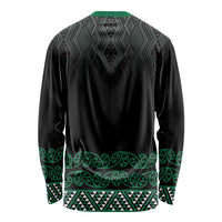 Maori Taniko Patterns Long Sleeve Shirt Pounamu Niho Taniwha Mix Paatiki Motifs LT7 - Polynesian Pride
