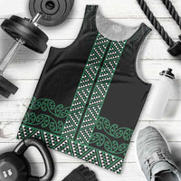 Maori Taniko Patterns Men Tank Top Pounamu Niho Taniwha Mix Paatiki Motifs LT7 - Polynesian Pride