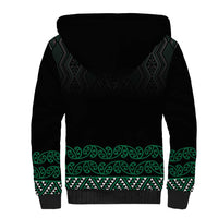 Maori Taniko Patterns Sherpa Hoodie Pounamu Niho Taniwha Mix Paatiki Motifs LT7 - Polynesian Pride
