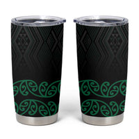 Maori Taniko Patterns Tumbler Cup Pounamu Niho Taniwha Mix Paatiki Motifs