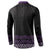 Maori Taniko Patterns Button Sweatshirt Purple Niho Taniwha Mix Paatiki Motifs