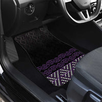 Maori Taniko Patterns Car Mats Purple Niho Taniwha Mix Paatiki Motifs LT7 - Polynesian Pride