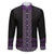 Maori Taniko Patterns Family Matching Puletasi and Hawaiian Shirt Purple Niho Taniwha Mix Paatiki Motifs