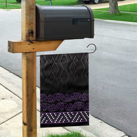 Maori Taniko Patterns Garden Flag Purple Niho Taniwha Mix Paatiki Motifs