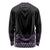 Maori Taniko Patterns Long Sleeve Shirt Purple Niho Taniwha Mix Paatiki Motifs