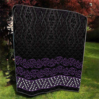Maori Taniko Patterns Quilt Purple Niho Taniwha Mix Paatiki Motifs